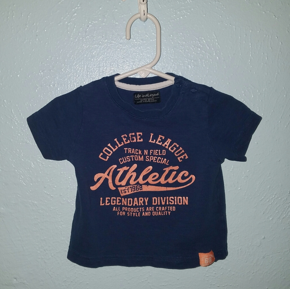 Snap Shoulder Cotton Tee Athlete